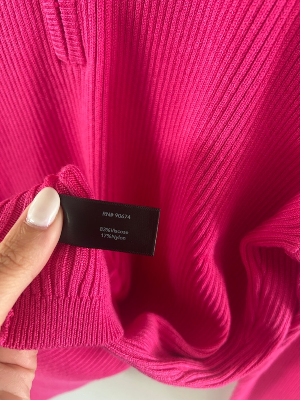 Boston Proper Pink Ribbed Sweater - Picture 4 of 4